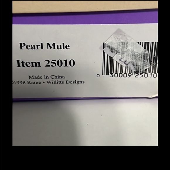 Just the Right  Shoe “Pearl Mule” #25010 (1998) Miniature collectible - Picture 9 of 9